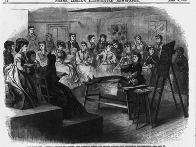 No photos of Cole survive. Shown here is an anatomy lecture taught by pioneering female physician Elizabeth Blackwell at the Woman's Medical College of New York Infirmary, which she founded. Cole was the resident physician at the infirmary and later a sanitary visitor at Blackwell's Tenement House Service. Blackwell described Cole as “an intelligent young coloured physician [who] carried on this work with tact and care.”