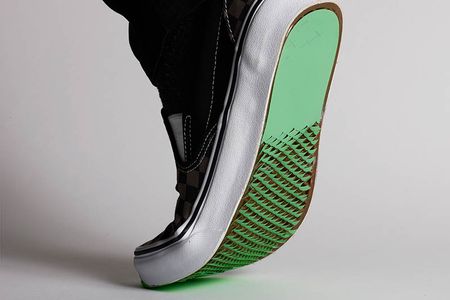 Researchers inspired by kirigami, the Japanese art of cutting and folding paper, create a friction-boosting material that could give shoes a stronger grip on ice and other slippery surfaces.
