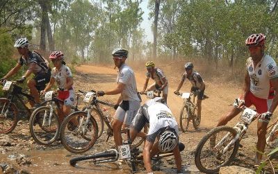 These cyclists are enjoying another day on the trail in the Crocodile Trophy, in northeastern Australia, considered one of the most punishing bicycle races in the world.