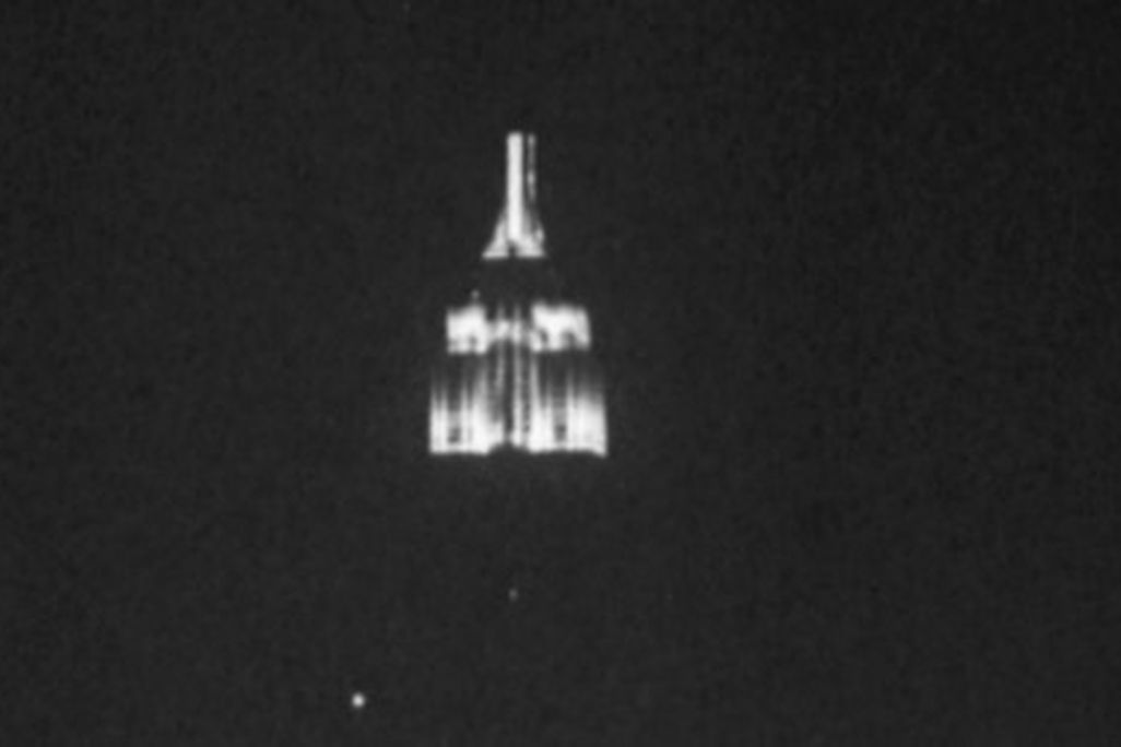 A frame from "Empire," Warhol's 1964 film