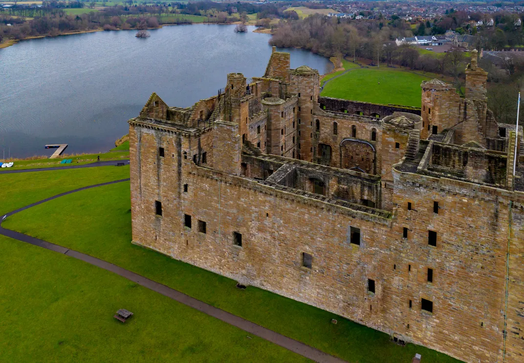 The ruins of Linlithgow Castle, birthplace to Mary Queen of Scots