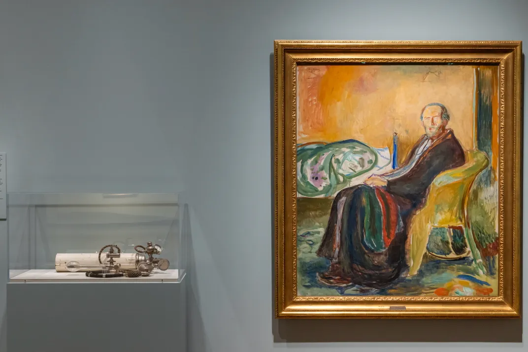Self-Portrait with Spanish Flu, Edvard Munch, 1919