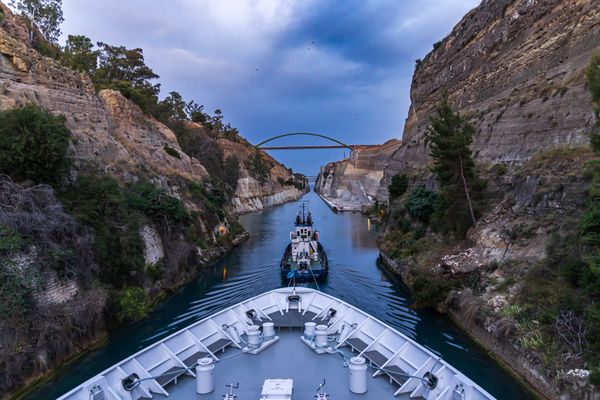 Passing through the Cornith Canal thumbnail