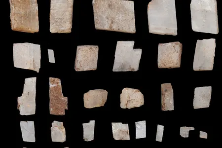 Ancient people brought the crystals to the rock shelter.