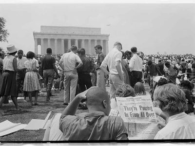 March on Washington, August 28, 1963, at the Lincoln Memorial