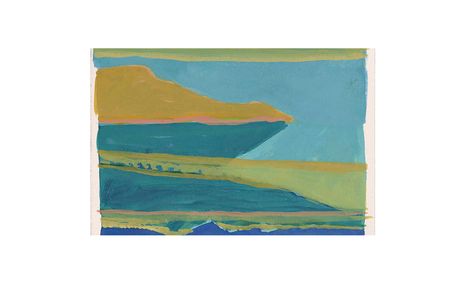 Lee Hall, untitled watercolor, ca. 1980s (detail). Watercolor on paper, 6 ½ x 5 in. Lee Hall Papers, Archives of American Art, Smithsonian Institution.