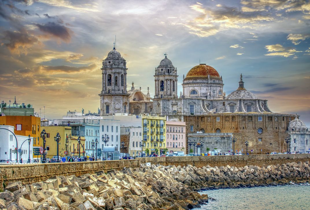 Cathedral along the coastline of Cadiz
