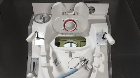 To boldly go where only a few men (and women) have gone before: “Moving Beyond Earth,” a permanent exhibit at the Air and Space Museum, has a replica of the waste collection system used aboard NASA’s space shuttles. This may be the fanciest toilet you will ever see.