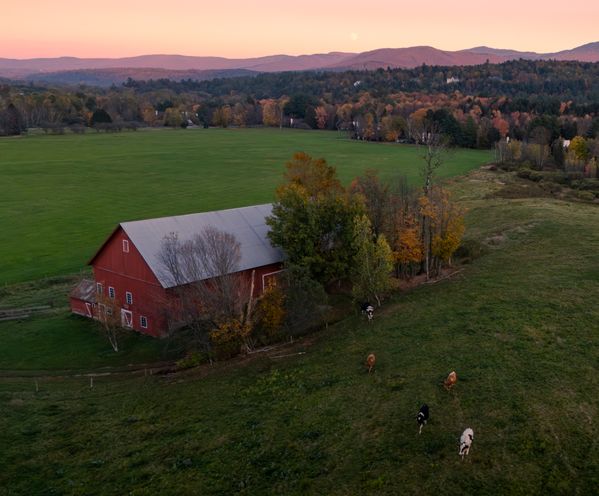 American Farm at Sunset and Moonrise thumbnail