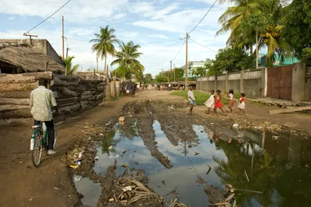Standing water in urban areas is ideal breeding ground for mosquitoes that can spread dengue and other tropical diseases.