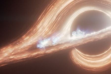 An artist&#39;s illustration portrays the supermassive black hole at the center of the Milky Way, known as Sagittarius A*.