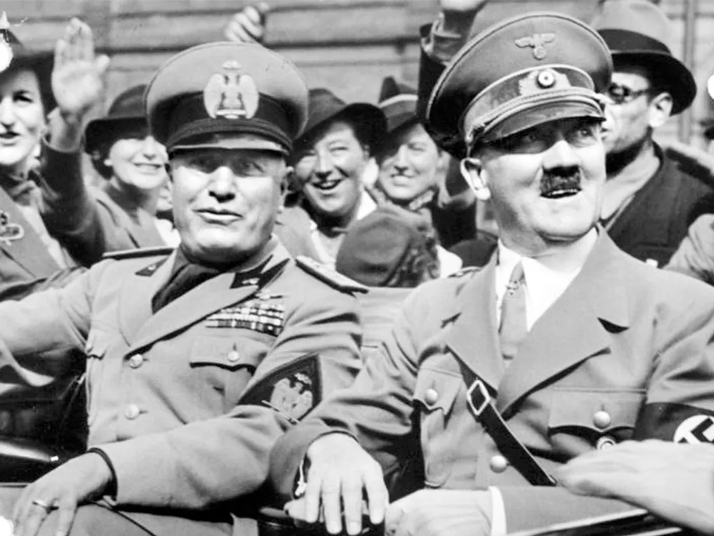 Benito Mussolini and Adolf Hitler