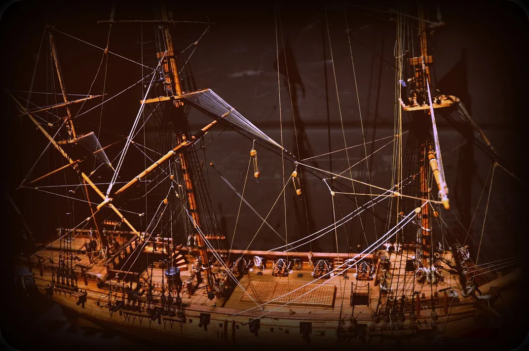 Model of Whydah pirate ship