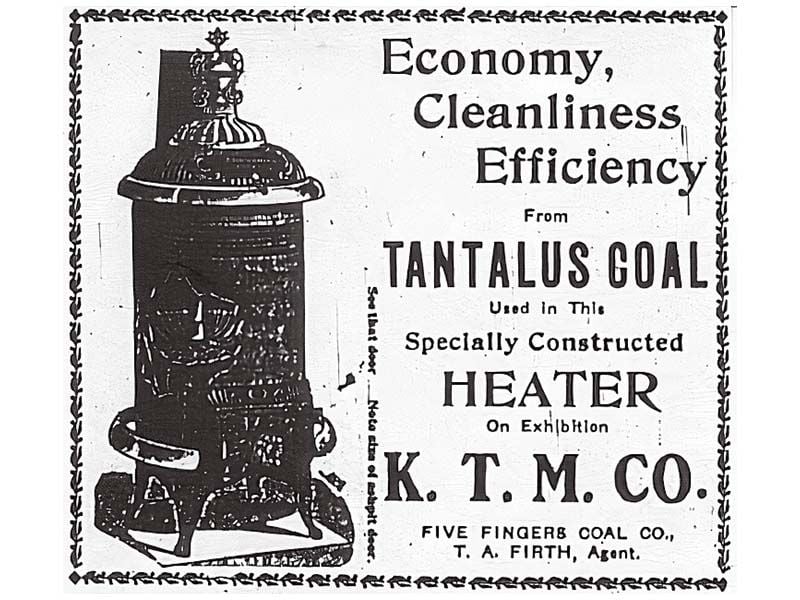 a vintage ad for a coal stove