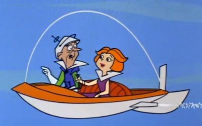 Jane Jetson gets a driving lesson in the 18th episode of “The Jetsons” (1963)