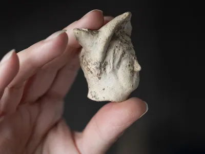 Archaeologists Unearth 'Incredibly Rare' Roman-Era Clay Figurine of the God Mercury image