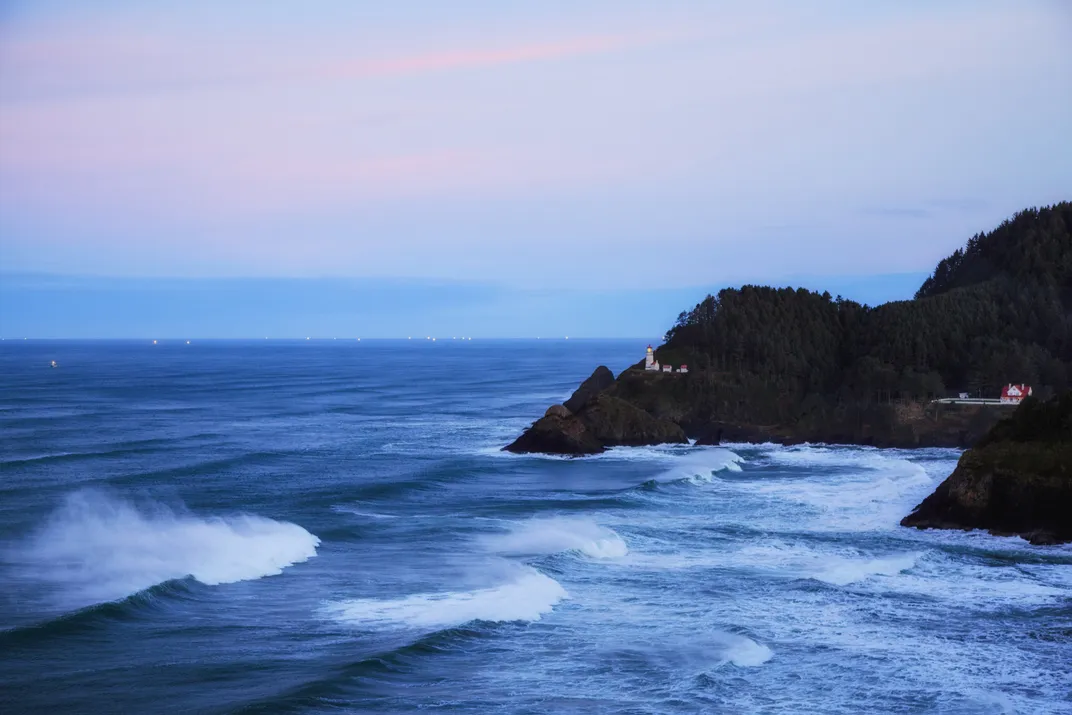 12 - Stationed atop a 56-foot tower, the lamp of the Heceta Head Lighthouse first pierced the darkness in 1894. The assistant lightkeeper’s house now serves as a bed-and-breakfast.