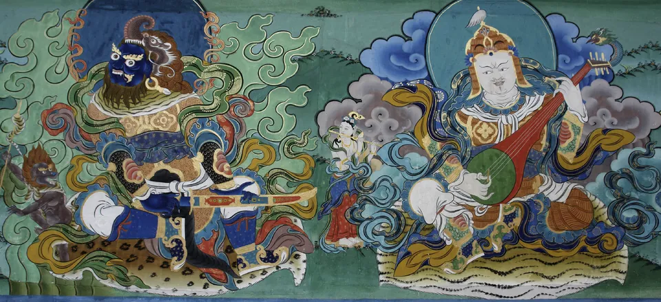  Punakha Monastery Buddhist Painting 