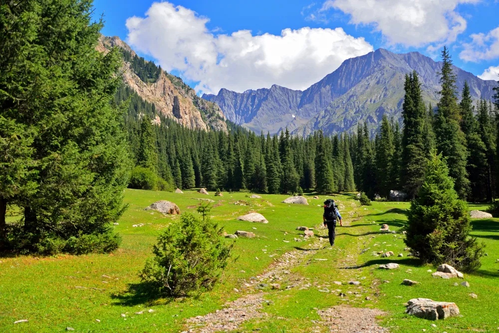 Hiker in Kyrgyzstan