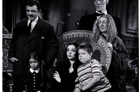 The cast of 'The Addams Family' poses for a publicity shot.