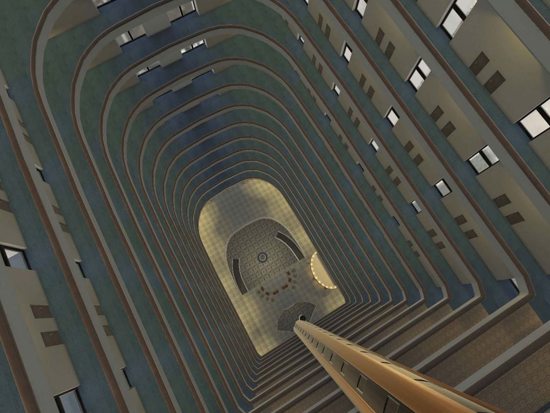 Virtual Reality Glass Elevator View