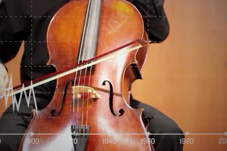 The cello plays notes that correspond to changing temperatures in the equatorial zone.