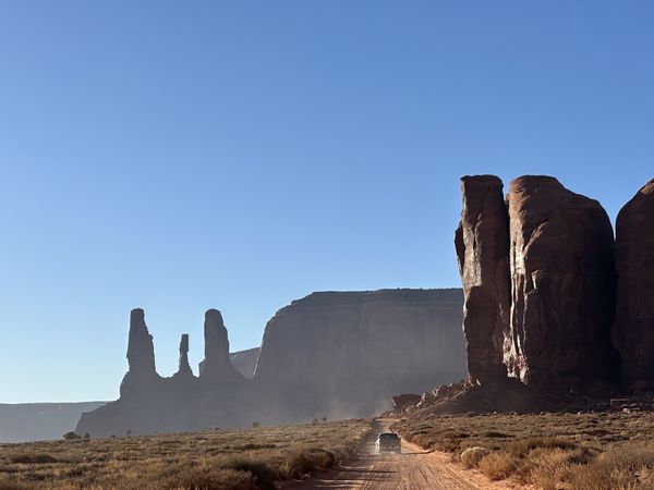 Pickup truck in Monument Valley thumbnail