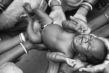 A tribal birth in India