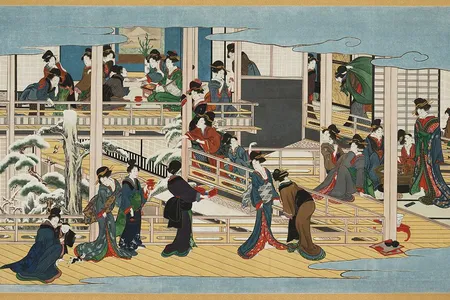 Snow at Fukagawa by Kitagawa Utamaro (1753–1806), Japan, Edo period, ca. 1802–6