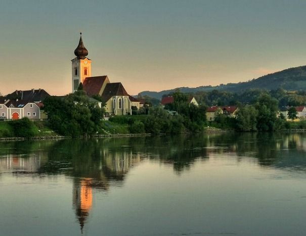 On the Danube above the town of Melk, Austria.