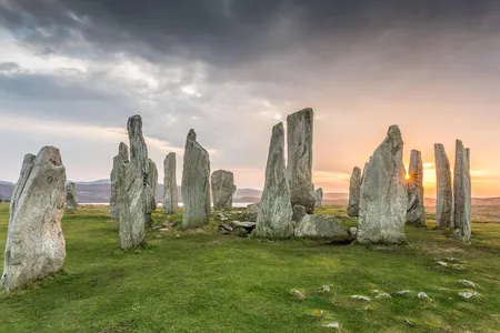 Some of the Callanish stones, which sit atop the Isle of Lewis in Scotland