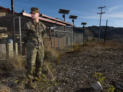 Aaron Wixson, a Marine field artillery radar operator in Oceanside, California, transitioned from female to
male in 2016. His biggest challenge was getting everybody to change the pronouns they used for him. “Some of them
said, ‘We’ve been calling you “her” for so long.’”