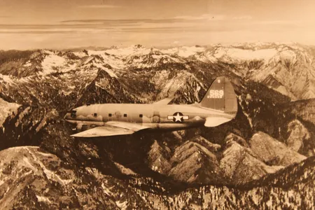Among the veterans' stories archived at the Library of Congress are narratives of flying “the Hump” in World War II. The Curtiss C-46 Commando was a mainstay for those operations, conducted over the Himalayan foothills where there was no emergency landing strip.
