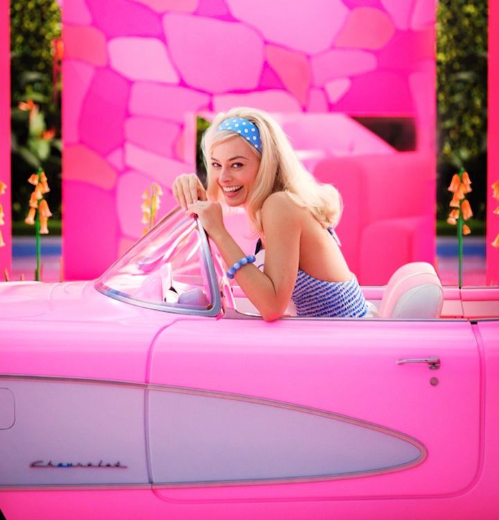 Margot Robbie as Barbie in movie still