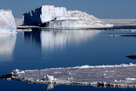 A polynya opens up in the Weddell Sea. 