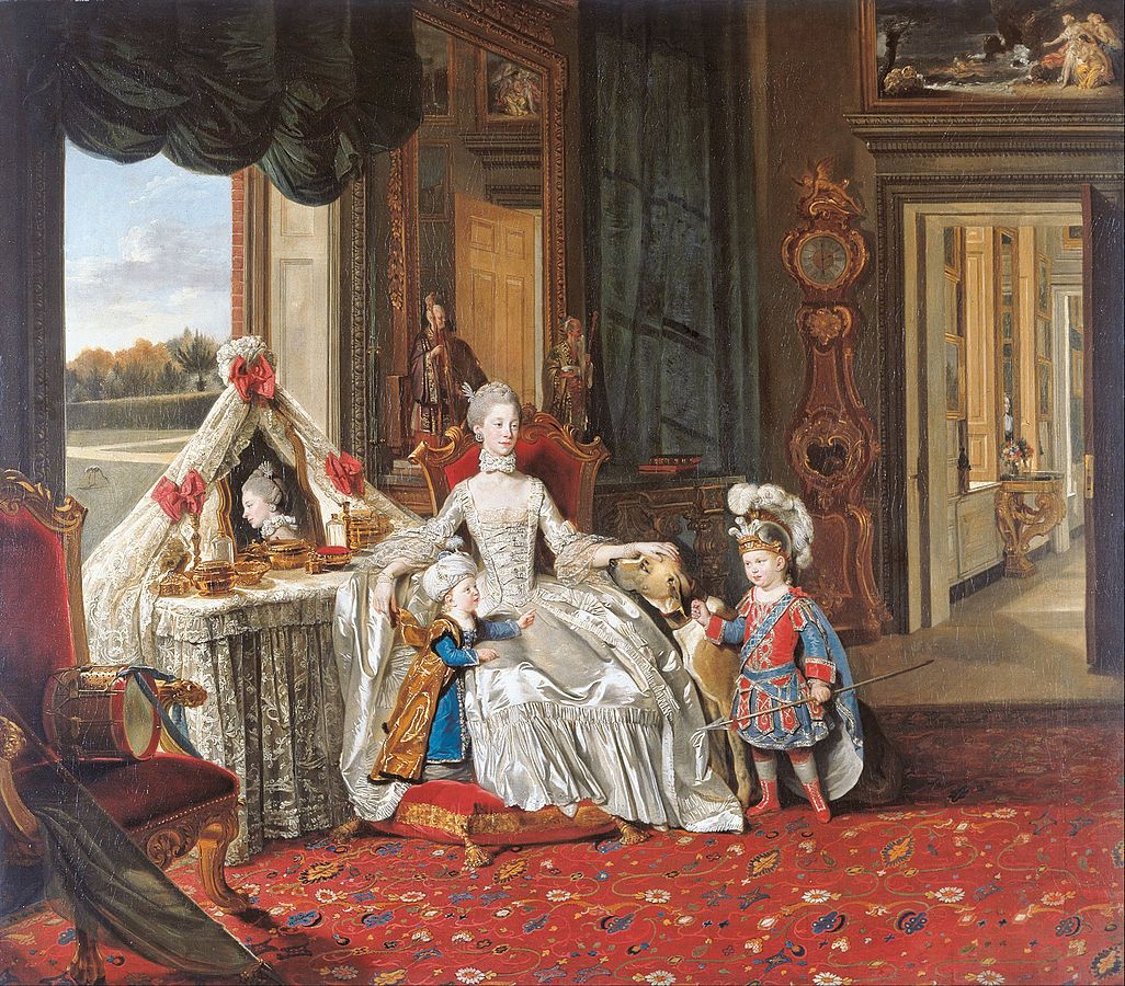 Queen Charlotte with her Two Eldest Sons, Johan Zoffany, 1765