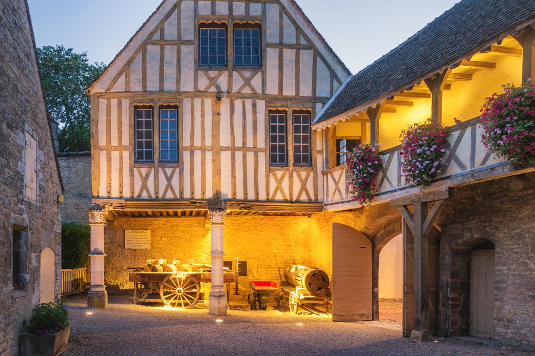 A traditional half-timbered home in Beaune