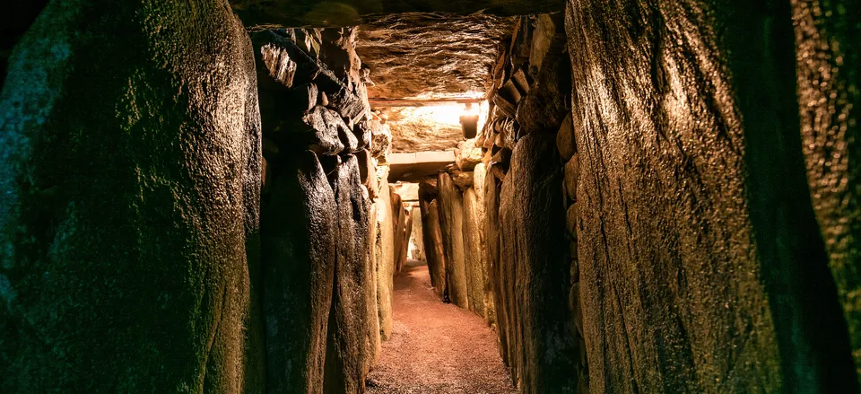  Interior of Newgrange tomb. Credit: Tourism Ireland
