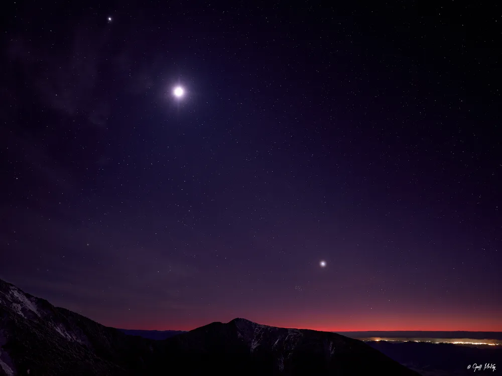 A planet alignment photographerd on 23 June 2022.