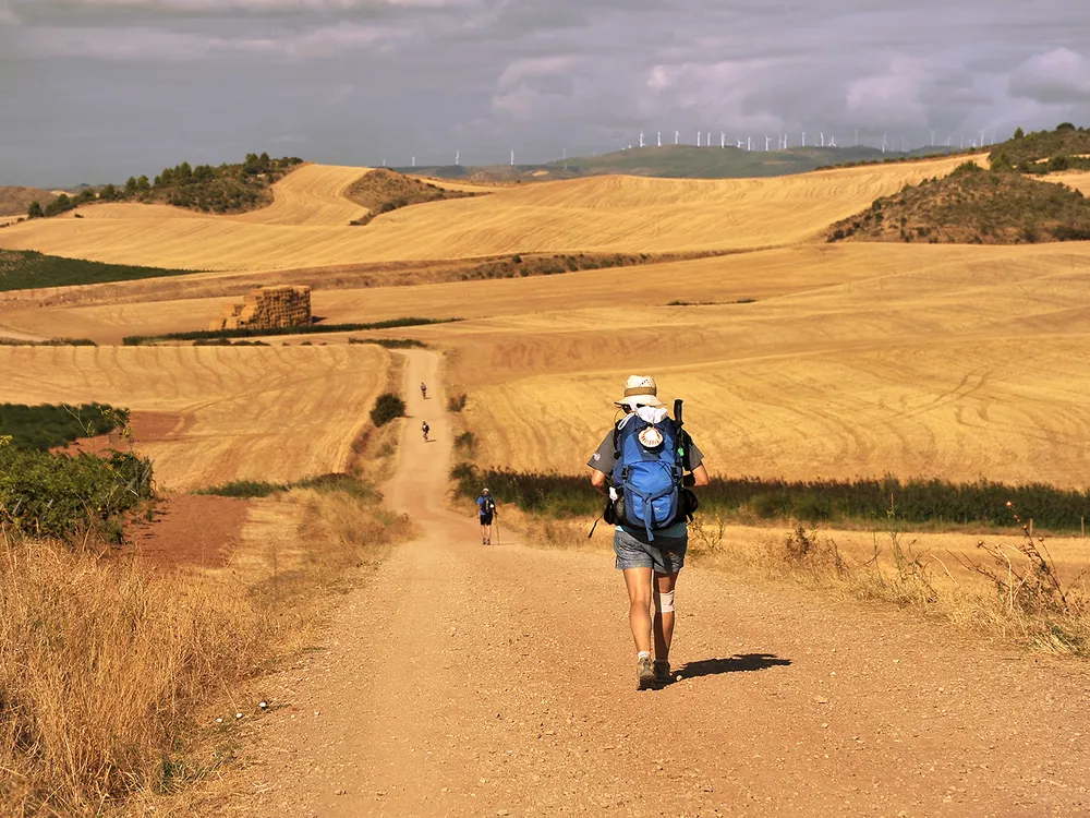 Camino De Santiago De Compostela Pilgrims On Their Way To Los Arcos Smithsonian Photo 3536