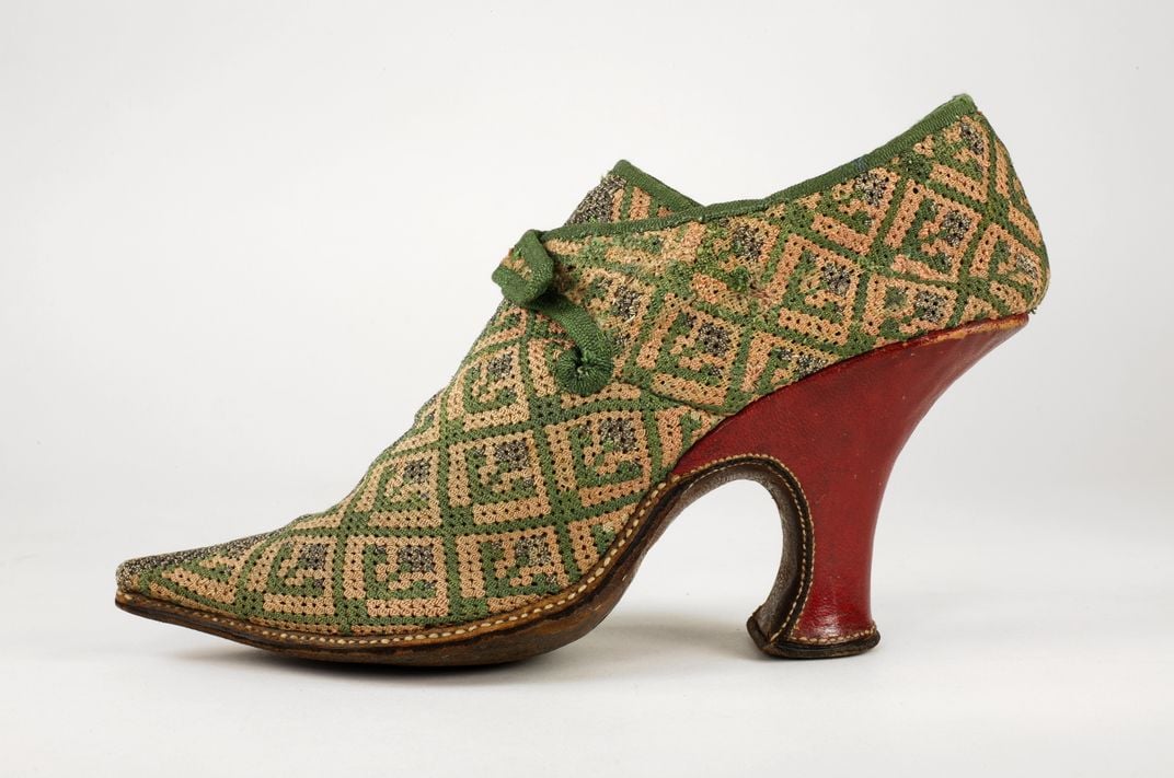 A pair of women's shoes, English, 1720–1740