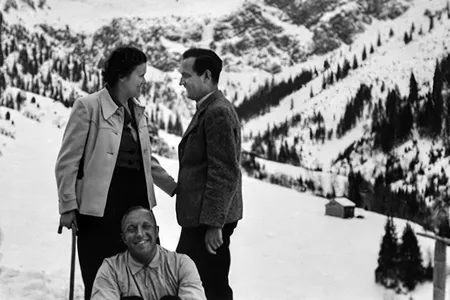 Julius and Leni L&ouml;win, a Jewish couple who met in Oberstdorf, with World War I hero Ernst J&uuml;nger