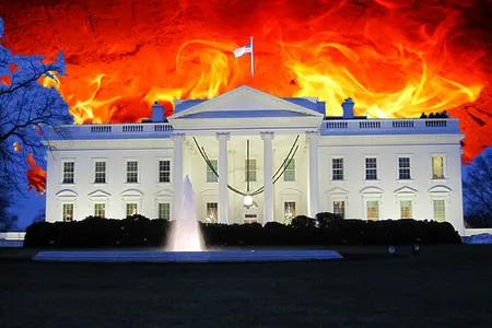 Artist's rendition of the Burning of Washington