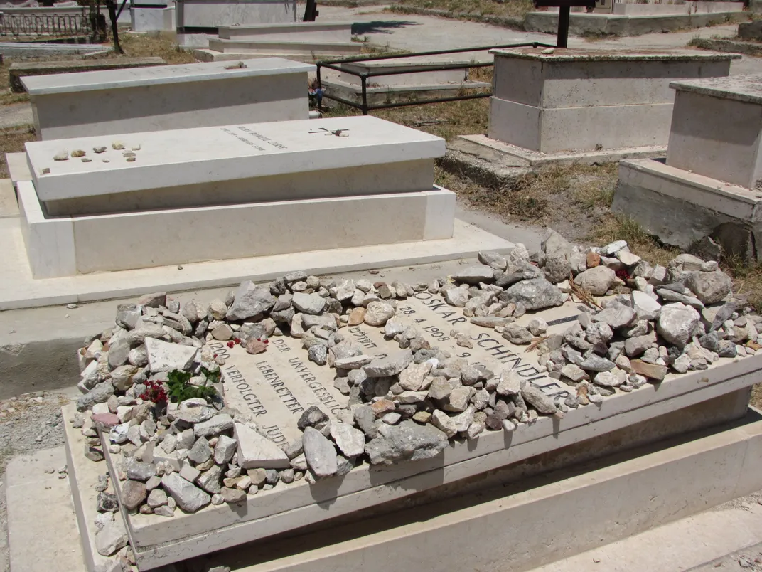 Oskar Schindler's grave in Jerusalem