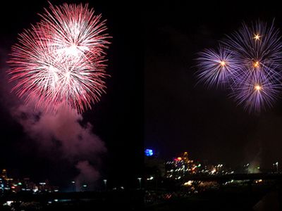 Fireworks during Diwali