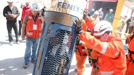 The Fénix 2, used in the Chilean Mine Rescue. The Fénix 3 is now on display at the Natural History Museum