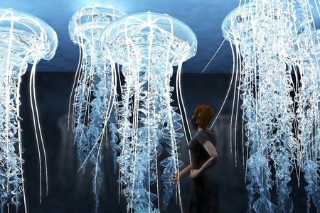 The experience unfolds across five rooms: the Recycle Bank, the Coral Tunnel, the Net Guard, the Jellyfish Station and the Bubble Mall.