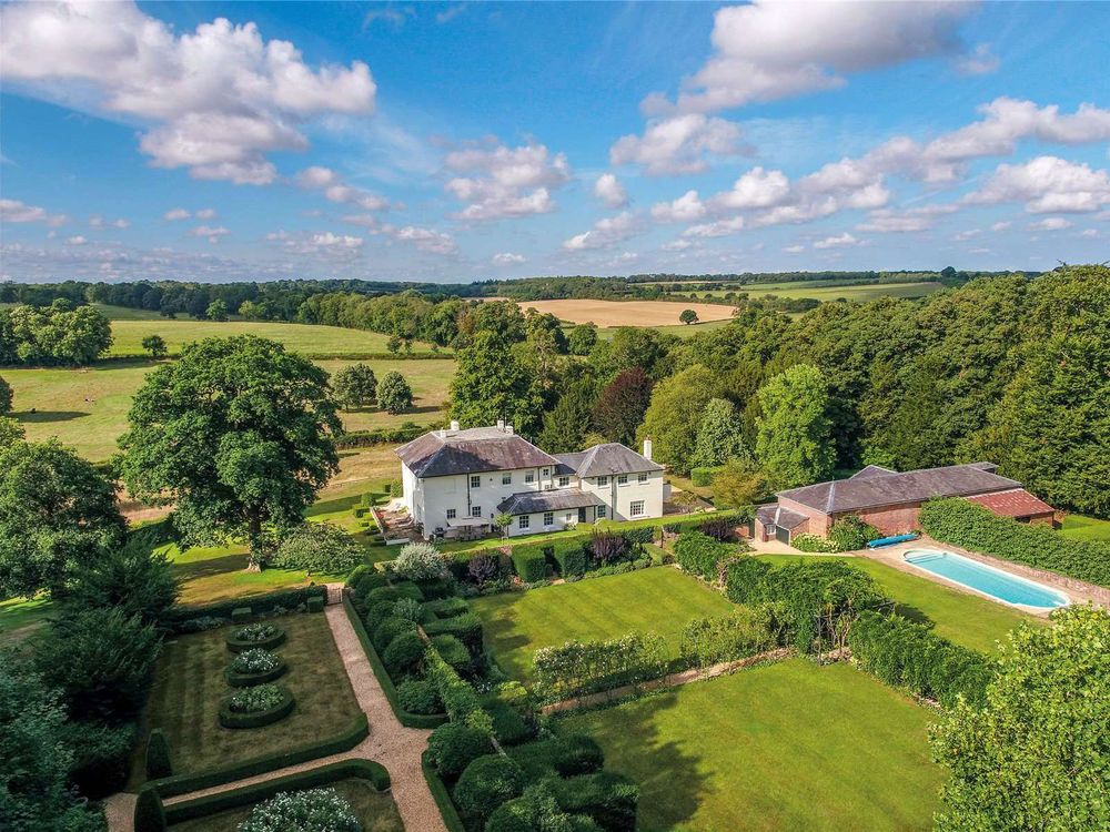 An aerial view of Steventon House