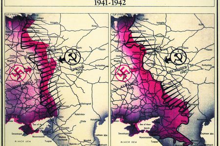 The Russian Front of World War II as of 1942.