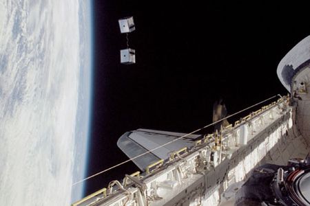 Testing a new, tough tether for satellites.
